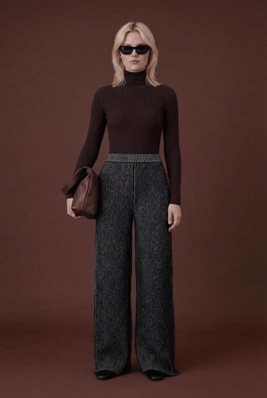 Plated Knit Trousers